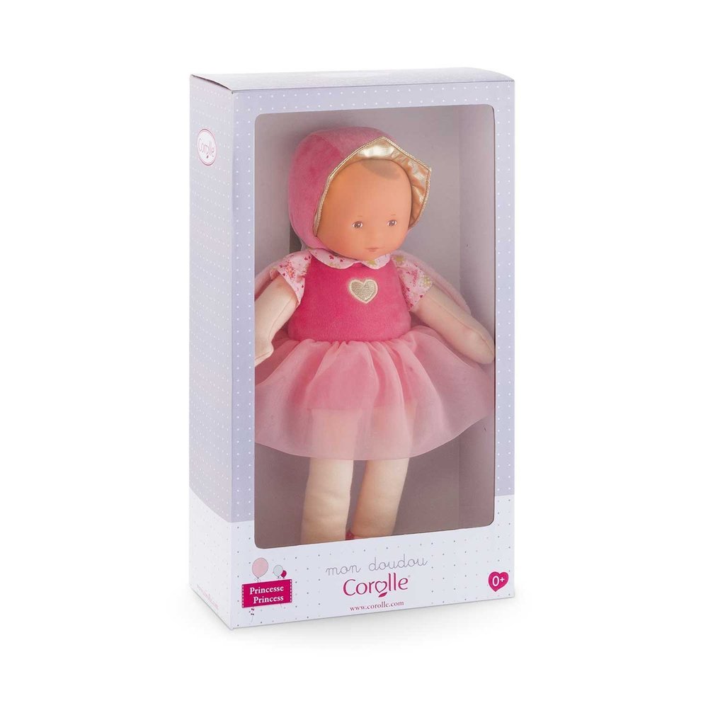 Corolle: Mon Doudou Princess Pink Cotton Flower Doll - 12 inch. - Toy Sense