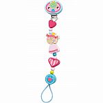Heart Princess Wooden Pacifier Chain