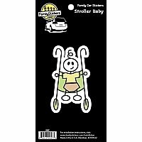 Family Car Stickers - Baby in Stroller Colour