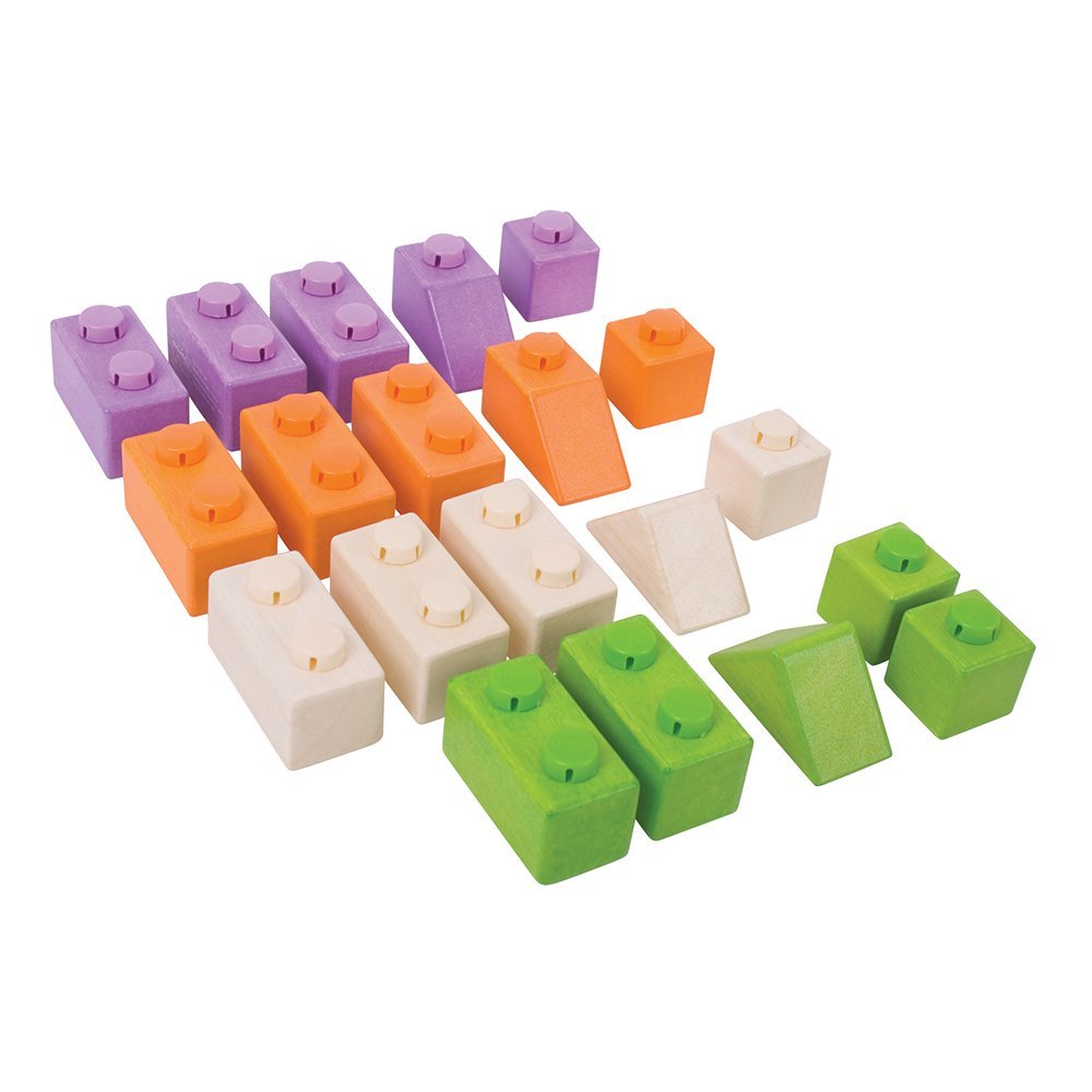 Wooden Click Blocks Set Basic. Toy Sense