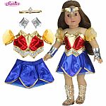 Red & Blue Superhero Outfit for 18" Doll