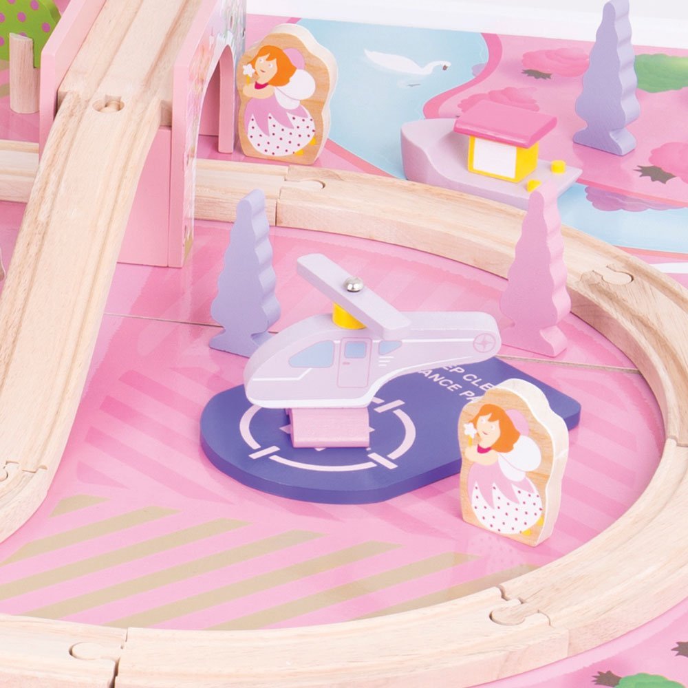 pink train set table