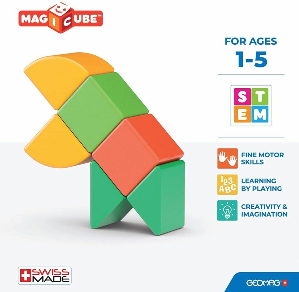 Magicube Magnetic Building Blocks Shapes Starter Set 6pcs Toy Sense