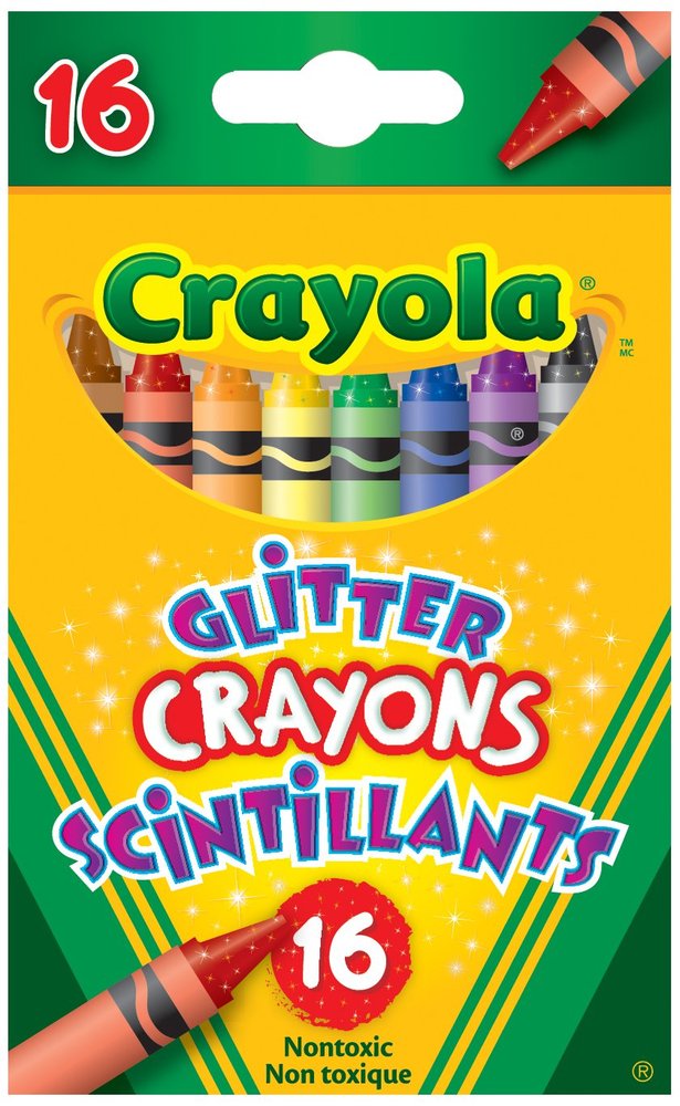 16 Glitter Crayons. Toy Sense