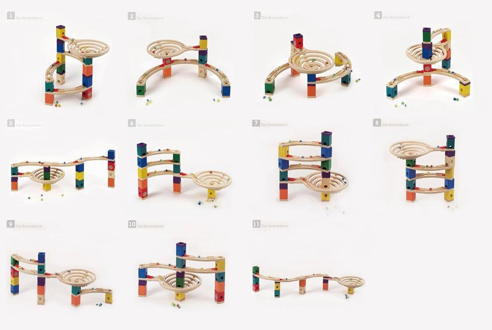 The Roundabout Quadrilla Marble Run Toy Sense