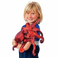 Red Octopus Puppet