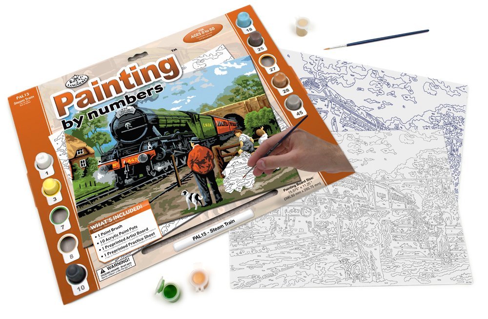 Steam Train - Adult Paint by Number - Toy Sense