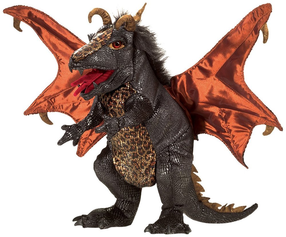 Black Dragon Puppet Toy Sense