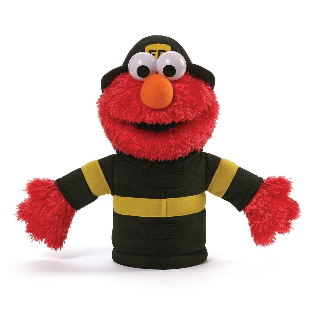 Elmo Firefighter Hand Puppet Toy Sense