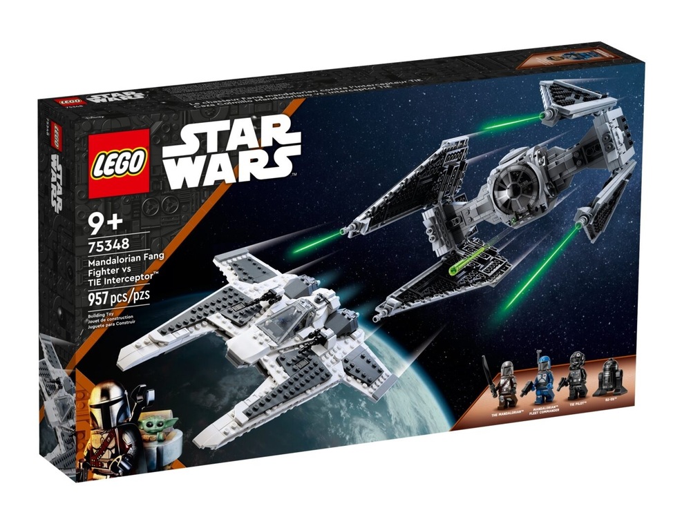 Star Wars Mandalorian Fang Fighter vs. TIE Interceptor Toy Sense