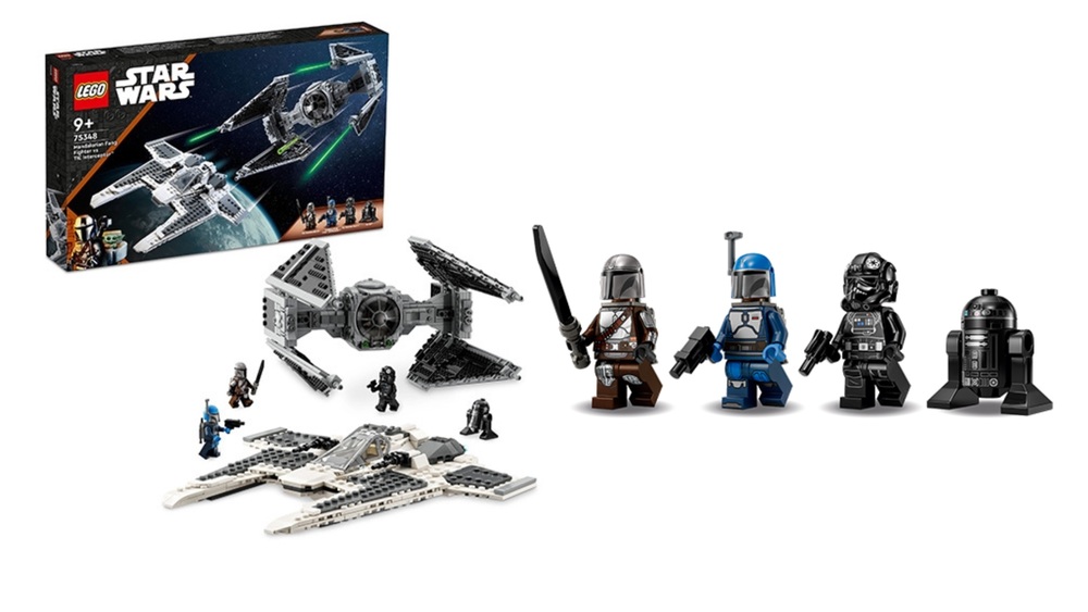 Star Wars Mandalorian Fang Fighter vs. TIE Interceptor Toy Sense