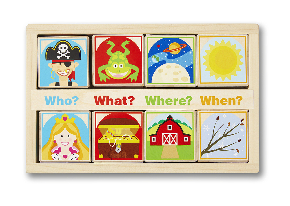 Wooden Story Blocks Toy Sense