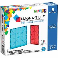 Magna-Tiles Rectangles Expansion Set - 8 Piece Set.