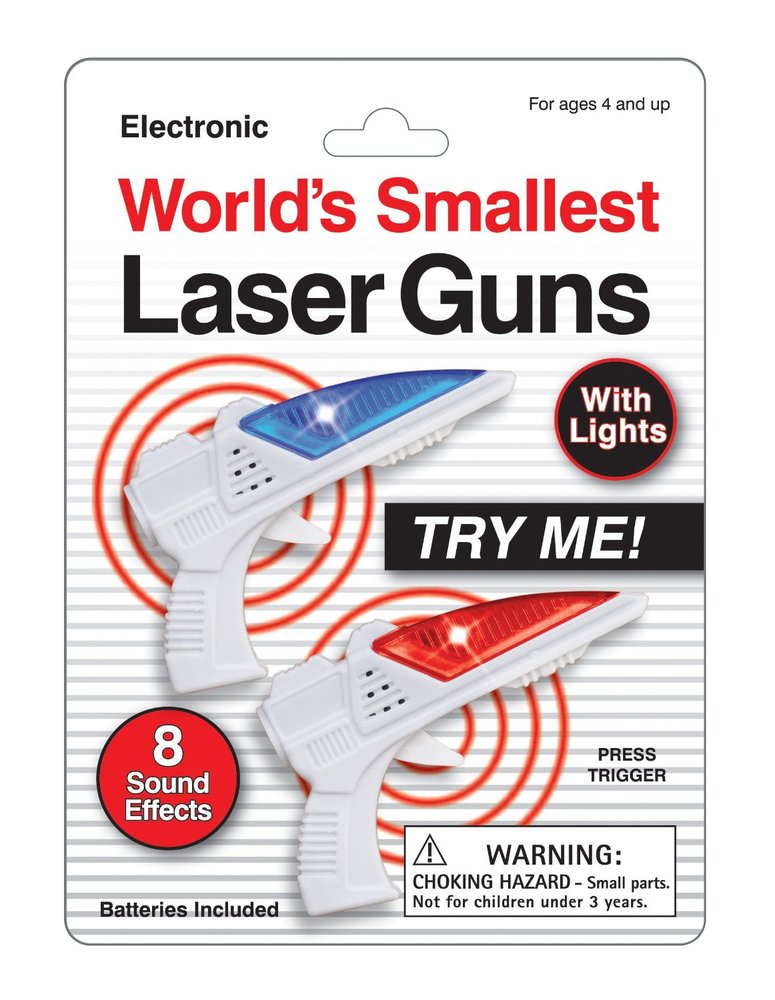 World's Smallest Laser Guns Toy Sense