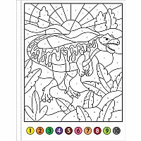 Color By Number Dinosaurs - Paperback