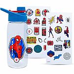 Spider Man Water Bottle with Stickers