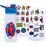 Spiderman Water Bottle with Stickers