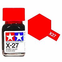 Gloss Clear Red - X-27 - Tamiya Color Enamel Paint  