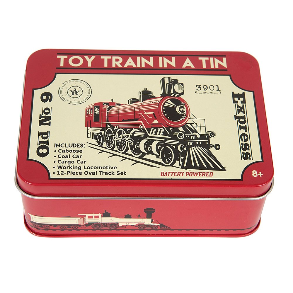 toy train in a tin express
