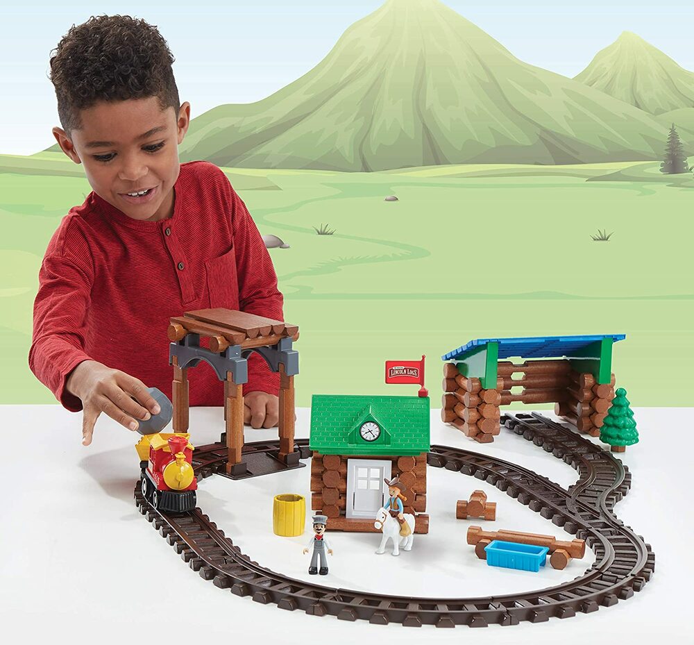Lincoln Logs Sawmill Train Express Toy Sense
