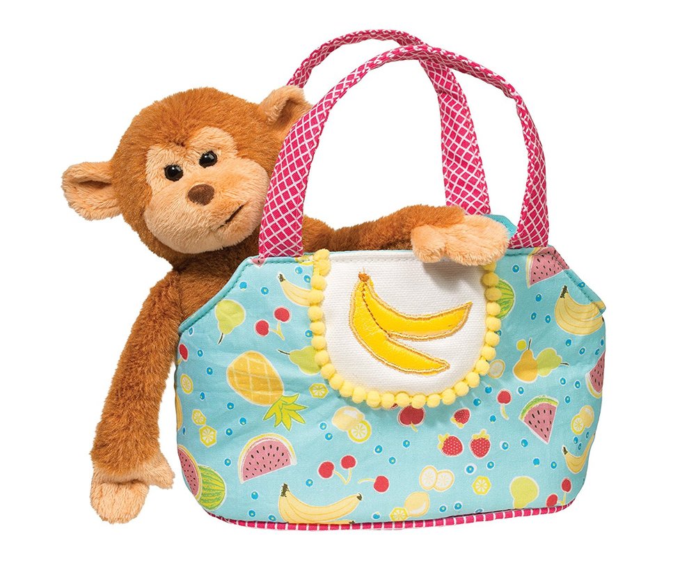Fruit Plush Purse with Monkey Pet Toy Sense