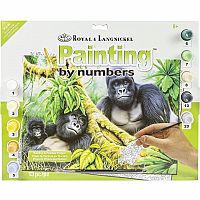 Large Paint by Number - Mountain Gorillas