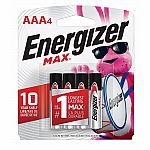 Energizer Max AAA - 4 Pack   