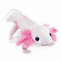 White Axolotl Finger Puppet 