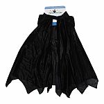 Black Bat Cape with hood - Size 5-6