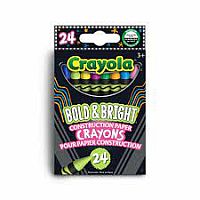 24 Bold & Bright Construction paper Crayons