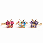 Boutique Butterfly Gem Rings