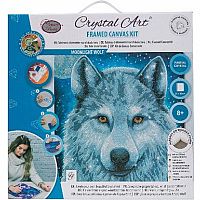 Crystal Art Medium Framed Kit - Moonlight Wolf