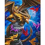 Crystal Art Large Framed Kit - Dragon Clan