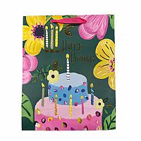 Floral Happy Birthday Large Gift Bag