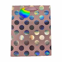 Pink Foil Dots Medium Gift Bag