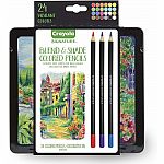 Crayola 24 Signature Blend and Shade Coloured Pencils.