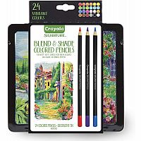 Crayola 24 Signature Blend and Shade Coloured Pencils.