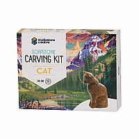 Cat Soapstone Carving Kit.