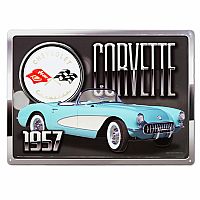1957 Chevy Corvette Metal Sign