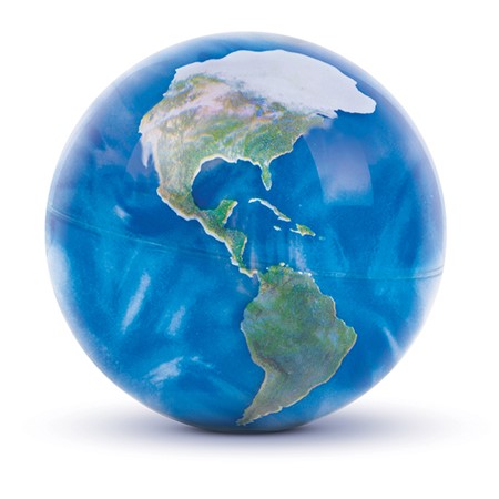 Exerz 14cm World Globe Metallic Black (Diameter 14cm/5.5