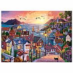 Coastal Town at Sunset - Cobble Hill 