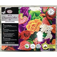 Crystal Art Large Framed Kit - Forever Flowers 