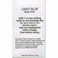 Easter Egg Decorating Light Blue Dye