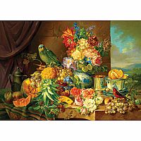 Schuster: Still Life with Fruit Flowers and Parrot - ENJOY Puzzles