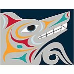 Wolf by Maynard Johnny, Jr Folding Greeting Card