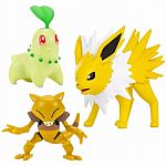 Pokemon Battle Figure 3 Pack - Abra, Chikorita, & Jolteon 