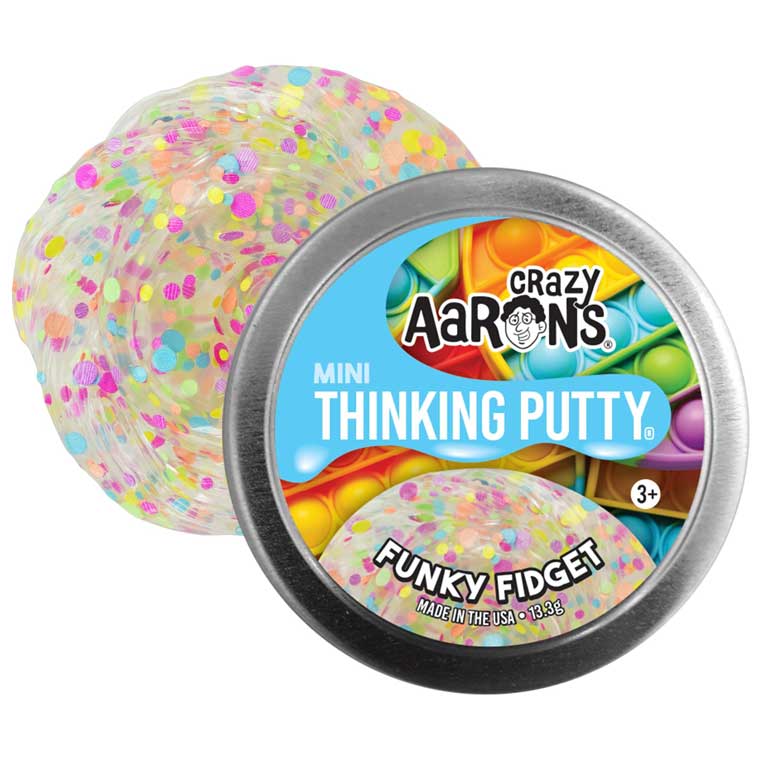 Funky Fidget Mini Tin Crazy Aaron's Thinking Putty Toy Sense