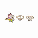 Boutique Butterfly & Unicorn Ring Set.