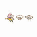 Boutique Butterfly & Unicorn Ring Set.  