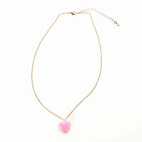 Boutique Glitter Heart Necklace 